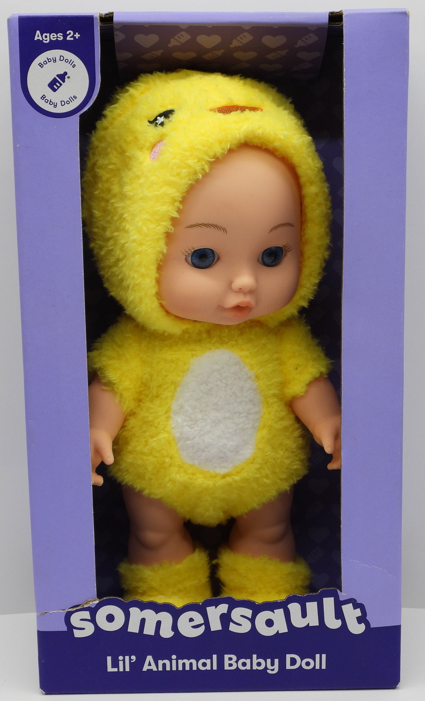 Somersault Lil' Animal Baby Doll Yellow Chick Plush