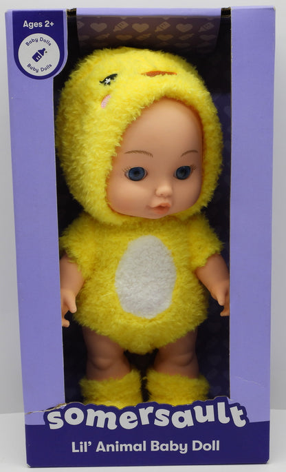 Somersault Lil' Animal Baby Doll Yellow Chick Plush
