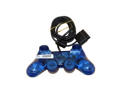 Sony PlayStation 2 Dualshock 2 Wired Controller Transparent Blue Game