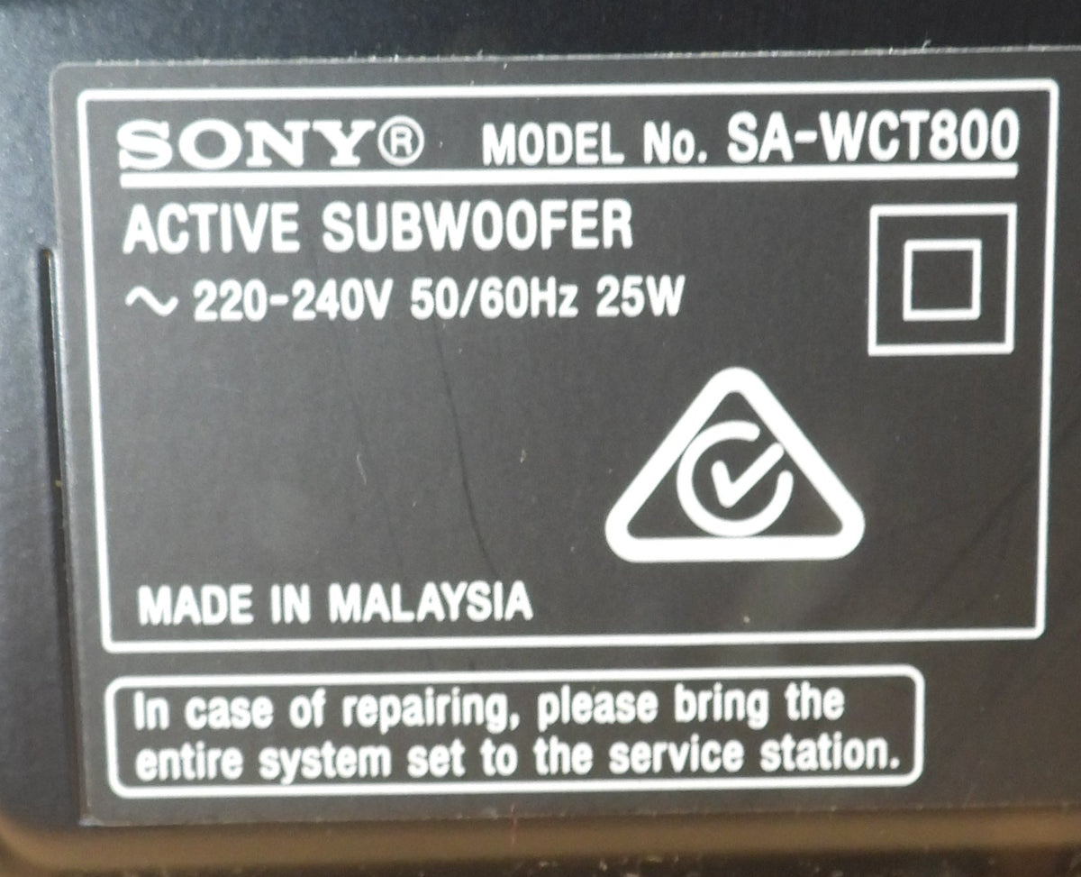 Sony Sa Wct800 Wireless Active Subwoofer 25w Dolby Digital