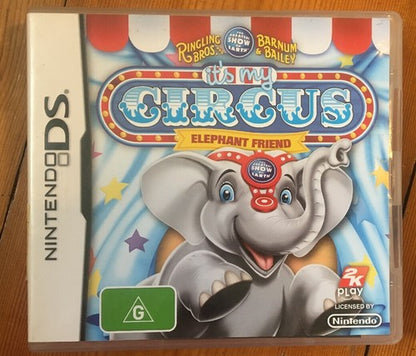 1374 It's My Circus Elephant Friend Nintendo DS Complete Game