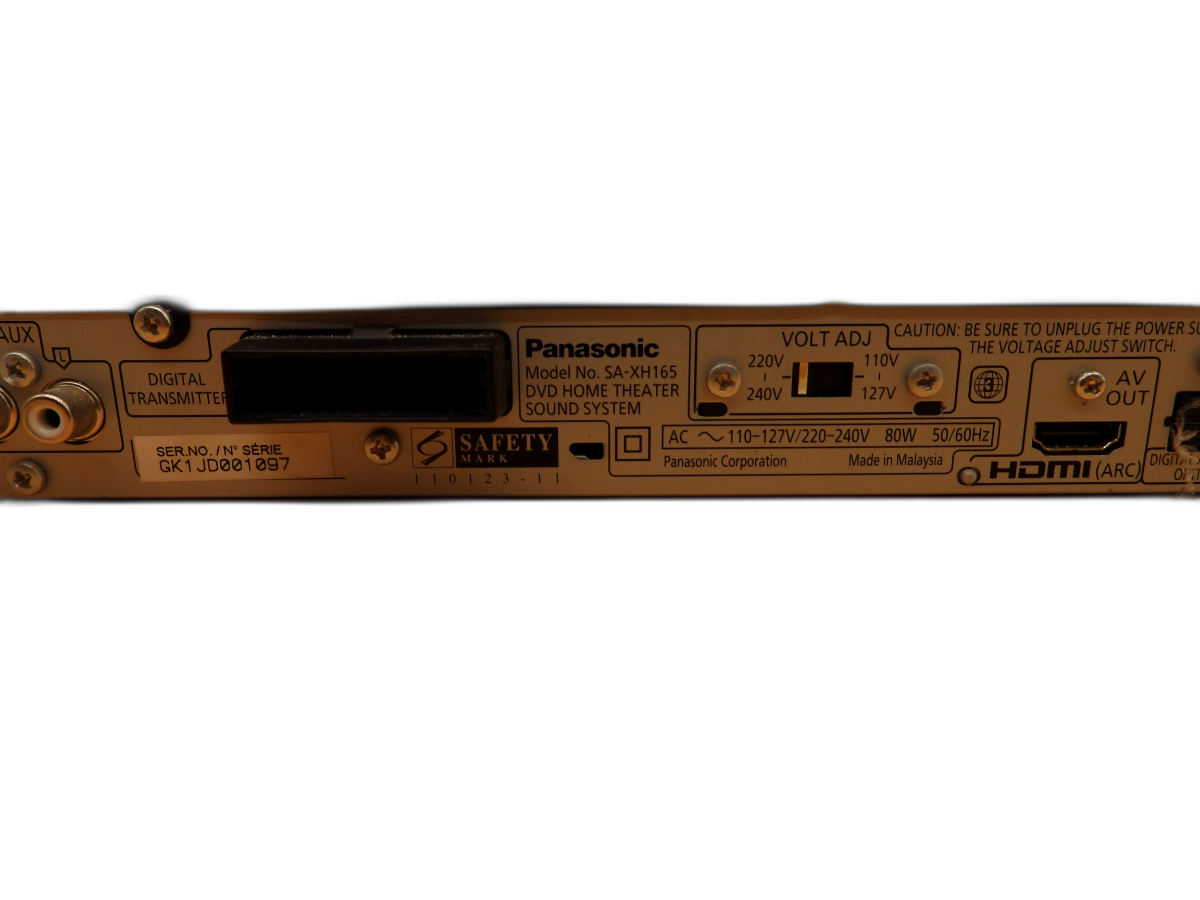 Panasonic Sa Xh165 Dvd Player