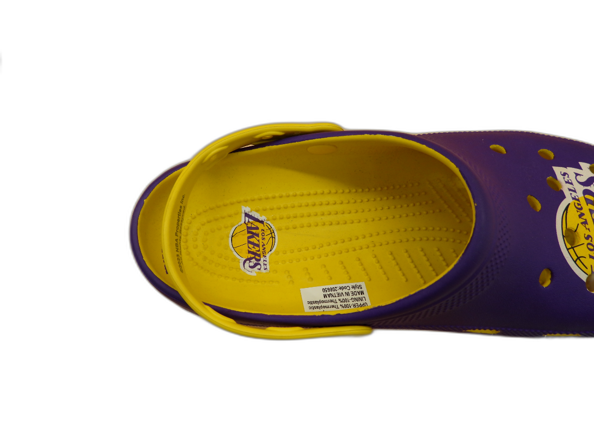 Los Angeles Lakers Crocs Clogs Purple Yellow