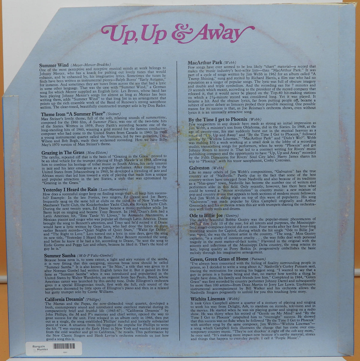 Reader's Digest Up & Away Vinyl Record Rd4 46