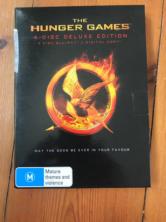 The Hunger Games 4-Disc Deluxe Edition Not Factory Sealed Blu-Ray