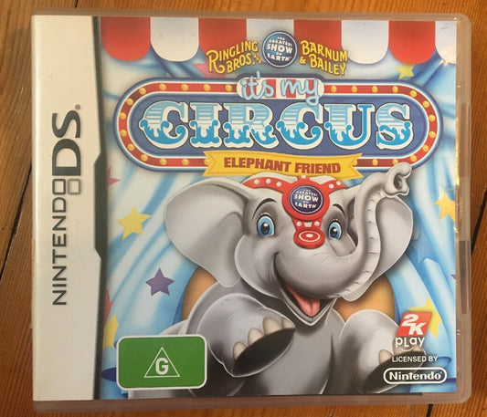 1374 It's My Circus Elephant Friend Nintendo DS Complete Game