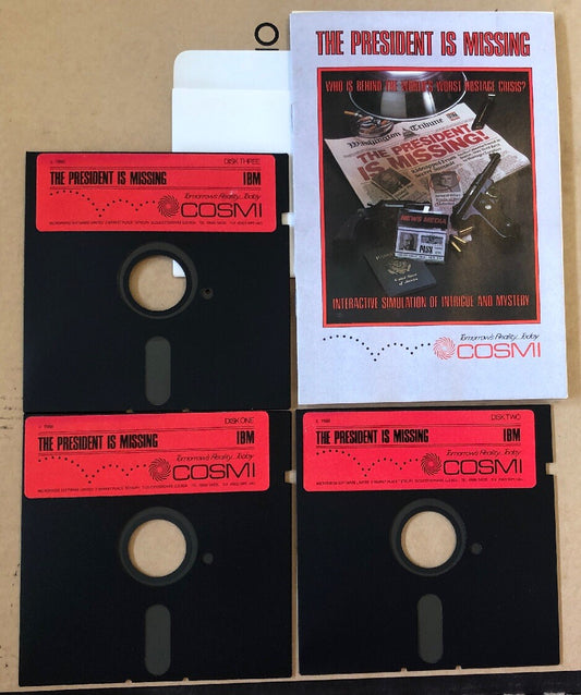 The President Is Missing MS-DOS 5.25" floppy disks