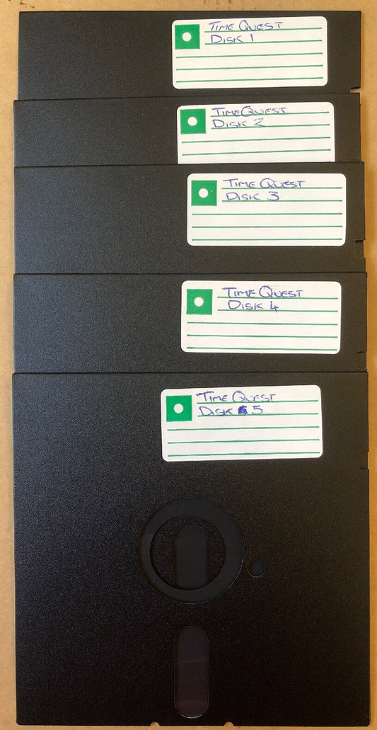 Time Quest  MS-DOS 5.25" floppy disks