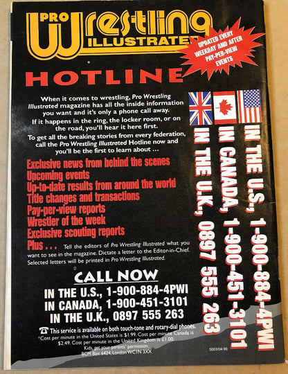 The Wrestler Magazine April 2000 Vintage Magazine