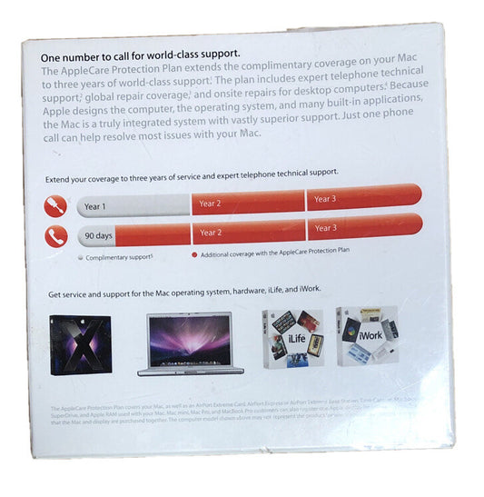 New/Sealed - APPLE CARE PROTECTION PLAN FOR IMAC MA520FE/A
