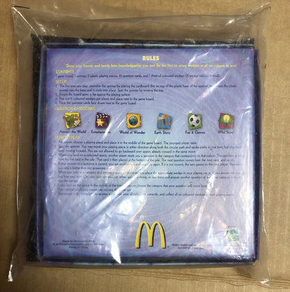 McDonalds happy meal Trivial Pursuit game board sealed toy 2009