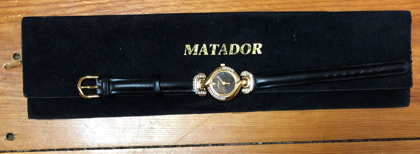 Matador Watch Lady's Stainless Steel Water Resist With Genuine Leather Band
