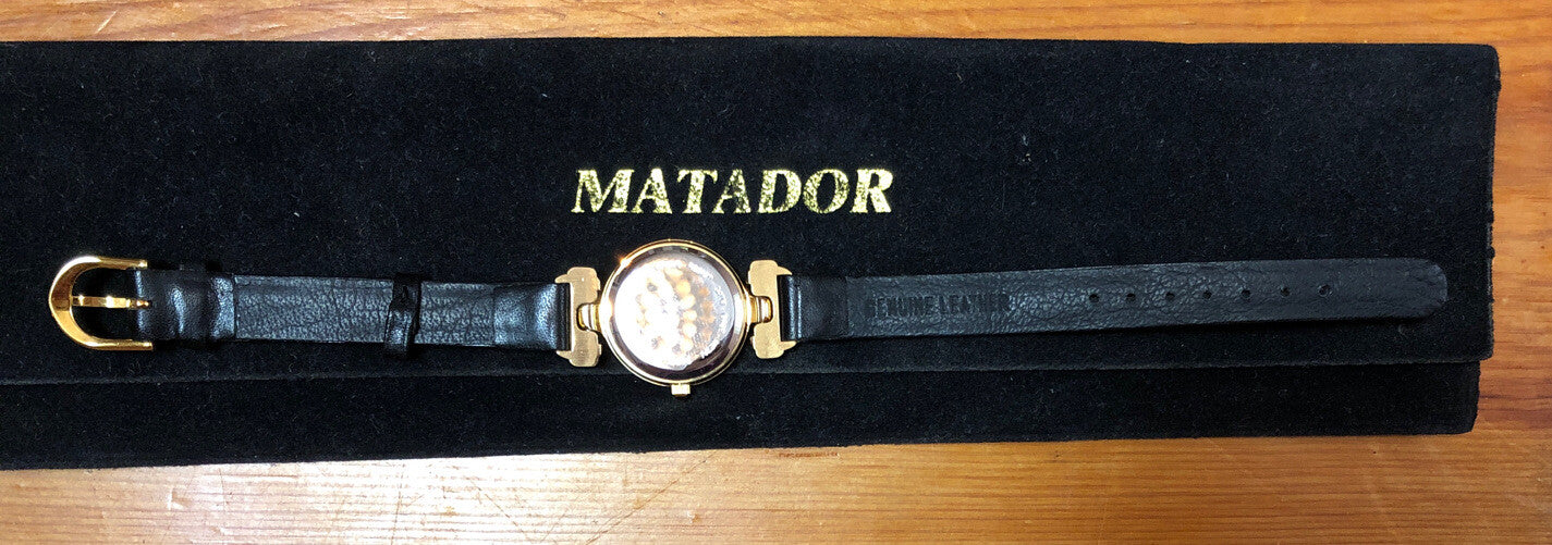 Matador Watch Lady's Stainless Steel Water Resist With Genuine Leather Band