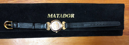 Matador Watch Lady's Stainless Steel Water Resist With Genuine Leather Band