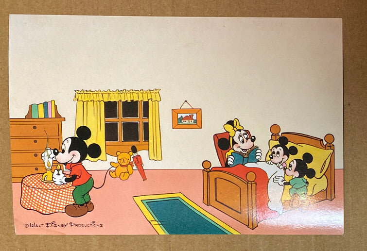 Walt Disney Productions Mickey Mouse Post Card Unused In Good Condition