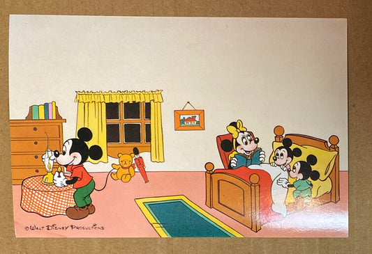 Walt Disney Productions Mickey Mouse Post Card Unused In Good Condition
