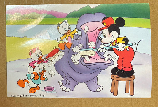 Walt Disney Productions Mickey Mouse Post Card Unused In Good Condition