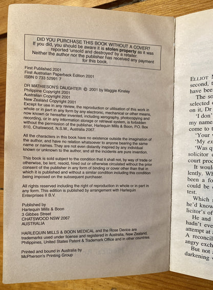 Dr Mathieson's Daughter Maggie Kingsley In ok Condition