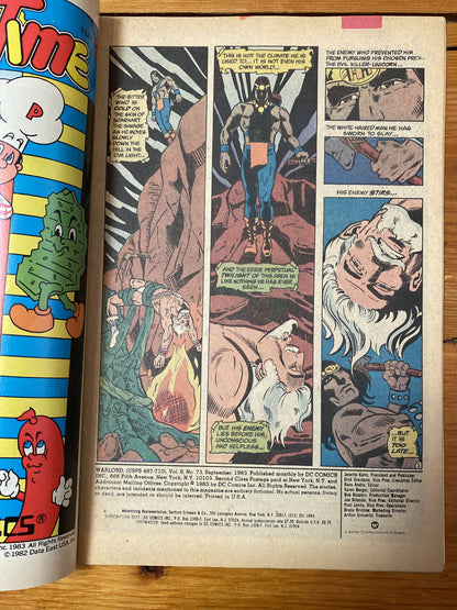DC Comics The Warlord Comic no 73 September 1983 Collectable Good Condition