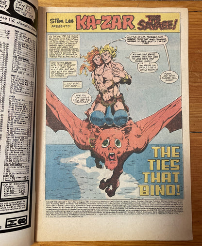 Kazar 5 Aug Marvel Comics Defenders Vintage Collectable Good Condition