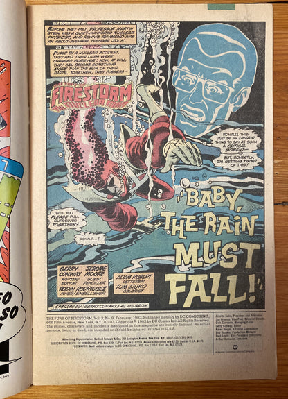 DC Comics - The Fury of Firestorm: The Nuclear Man #9 Feb. 1983 Good Condition