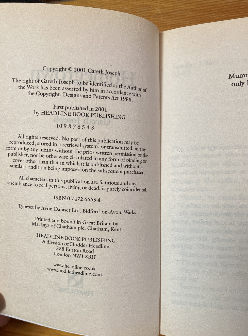 Homegrown Gareth Joseph Novel In Good Condition