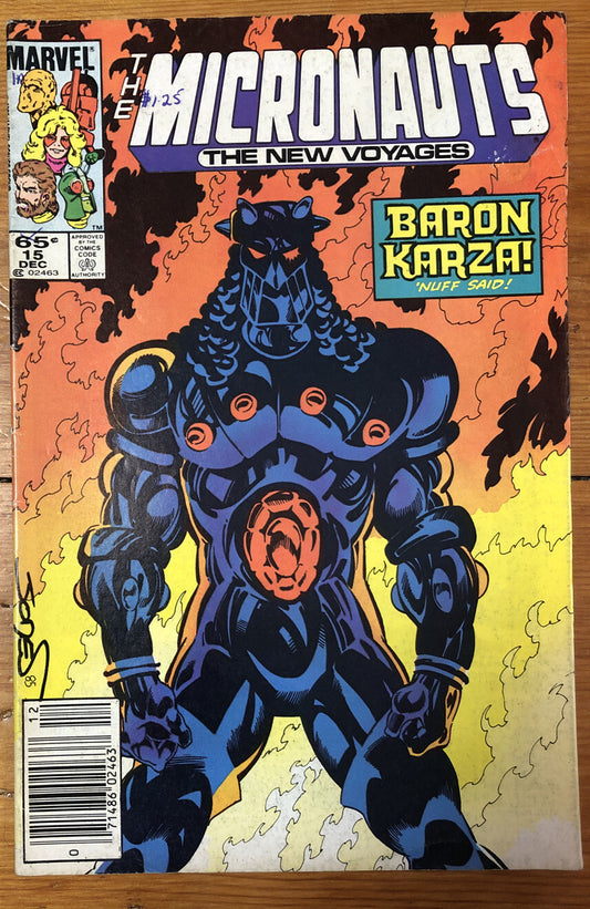 The Micronauts The New Voyages 15 Dec Marvel Comics Vintage OK Condition