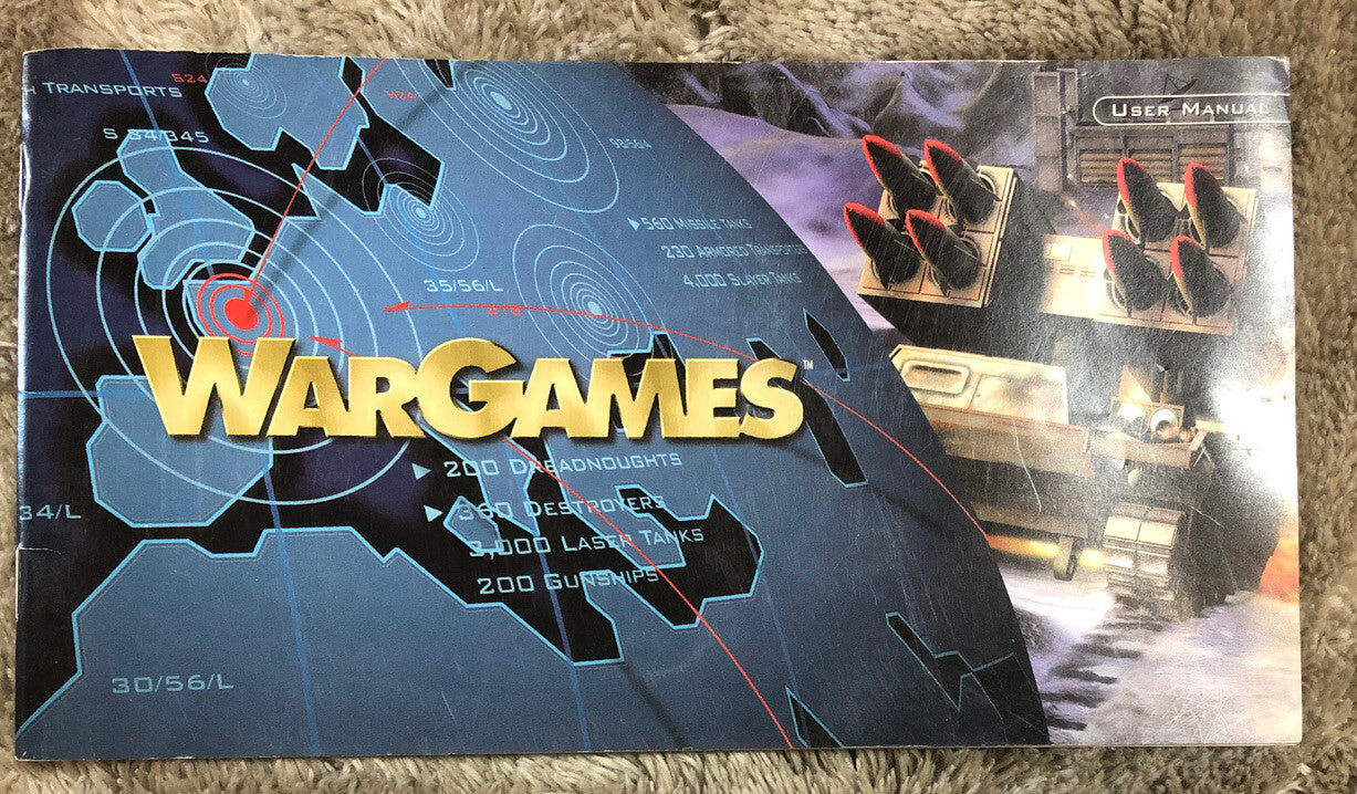 WarGames Original Game Instruction  Booklet