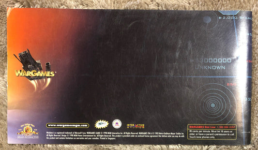 WarGames Original Game Instruction  Booklet