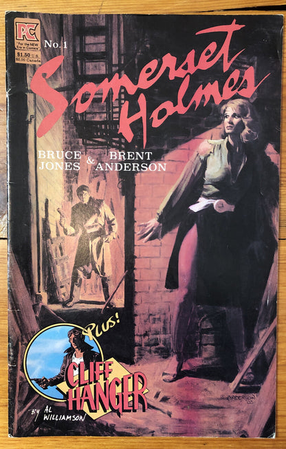 Somerset Holmes No.1 + Cliff Hanger Bruce Jones Brent Anderson Mystery Comic
