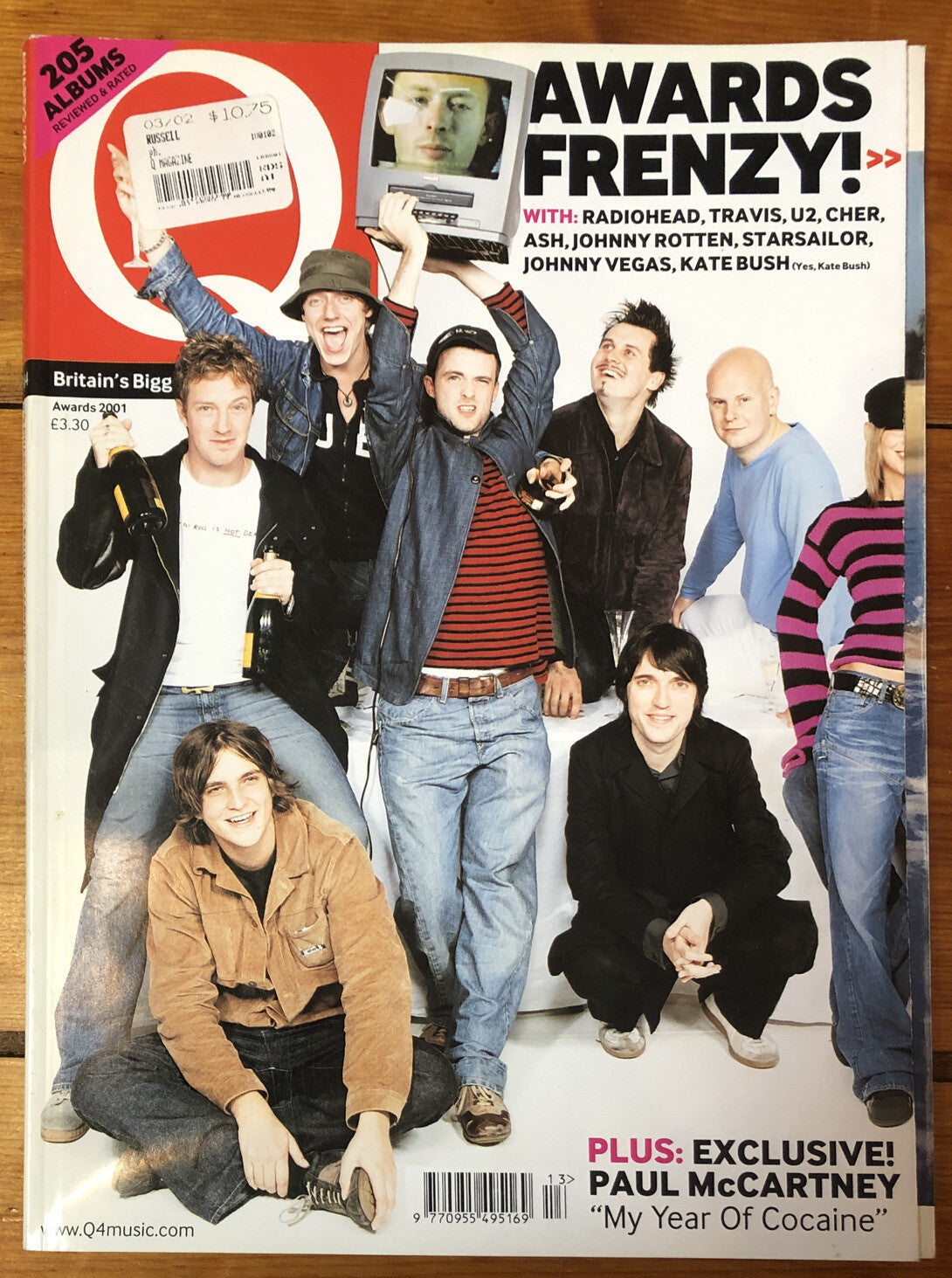 Q Britain's Biggest Music Magazine 184 Awards 2001 In Good Vintage Condition