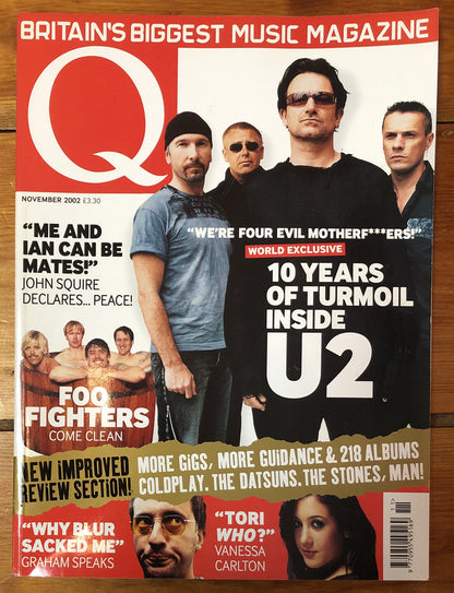 Q Britain's Biggest Music Magazine 196 November 2002 In Good Vintage Condition