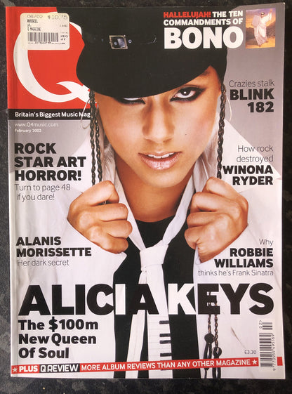 Q Britain's Biggest Music Magazine 187 February 2002 In Good Vintage Condition