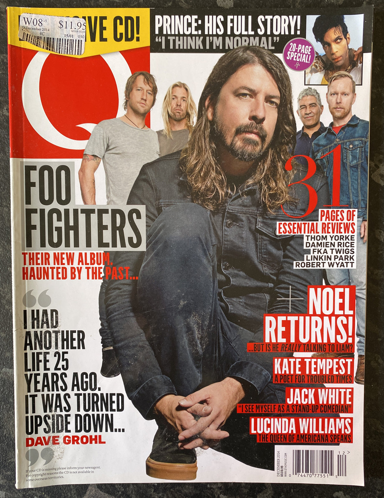 Q Britain's Biggest Music Magazine 341 December 2014 In OK Vintage Condition