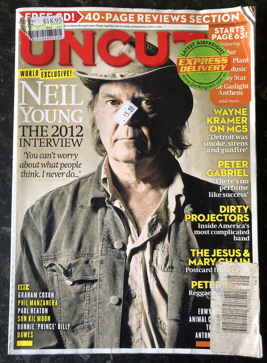 Uncut Movie and Music Magazine 183 August 2012 In Ok Vintage Condition