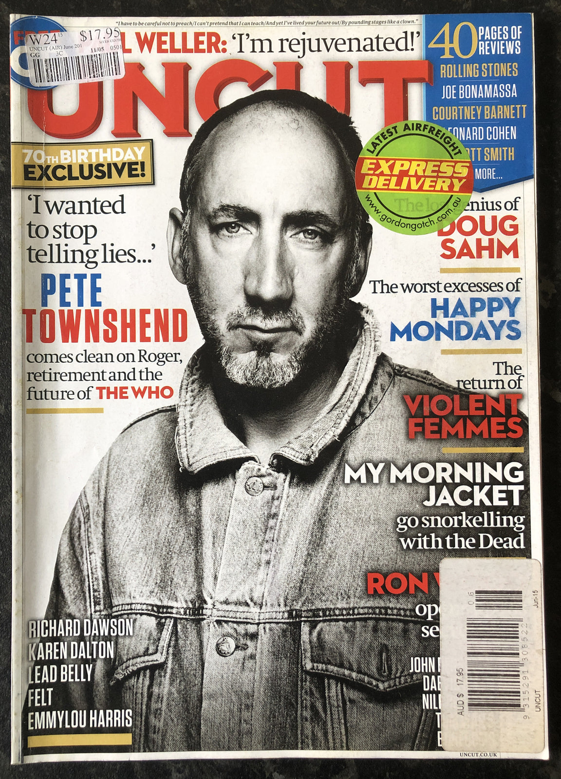 Uncut Movie and Music Magazine 217 June 2015 In Good Vintage Condition