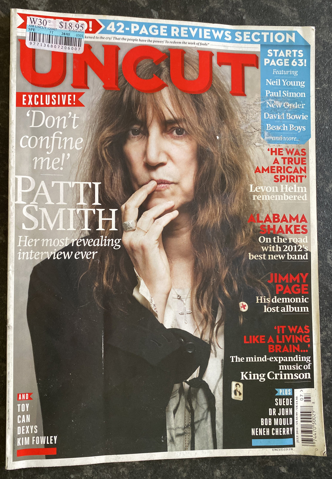 Uncut Movie and Music Magazine 182 July 2012 In Good Vintage Condition