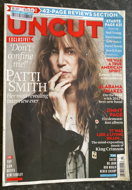 Uncut Movie and Music Magazine 182 July 2012 In Good Vintage Condition