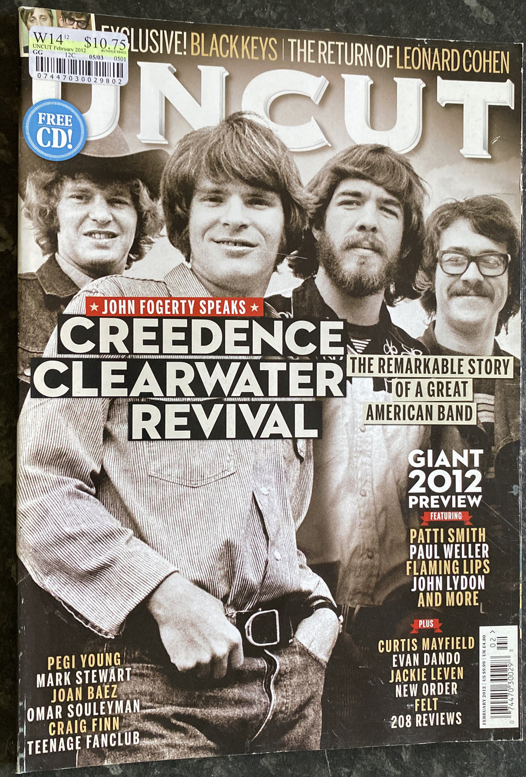 Uncut Movie and Music Magazine 177 February 2012 In Good Vintage Condition