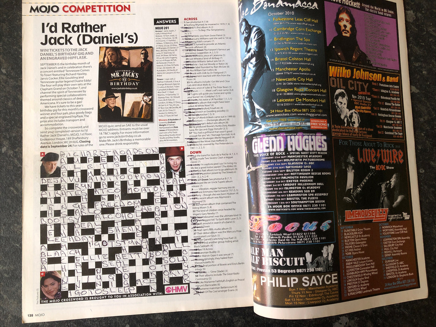 Mojo 203 October 2010 In Good Vintage Condition Magazine