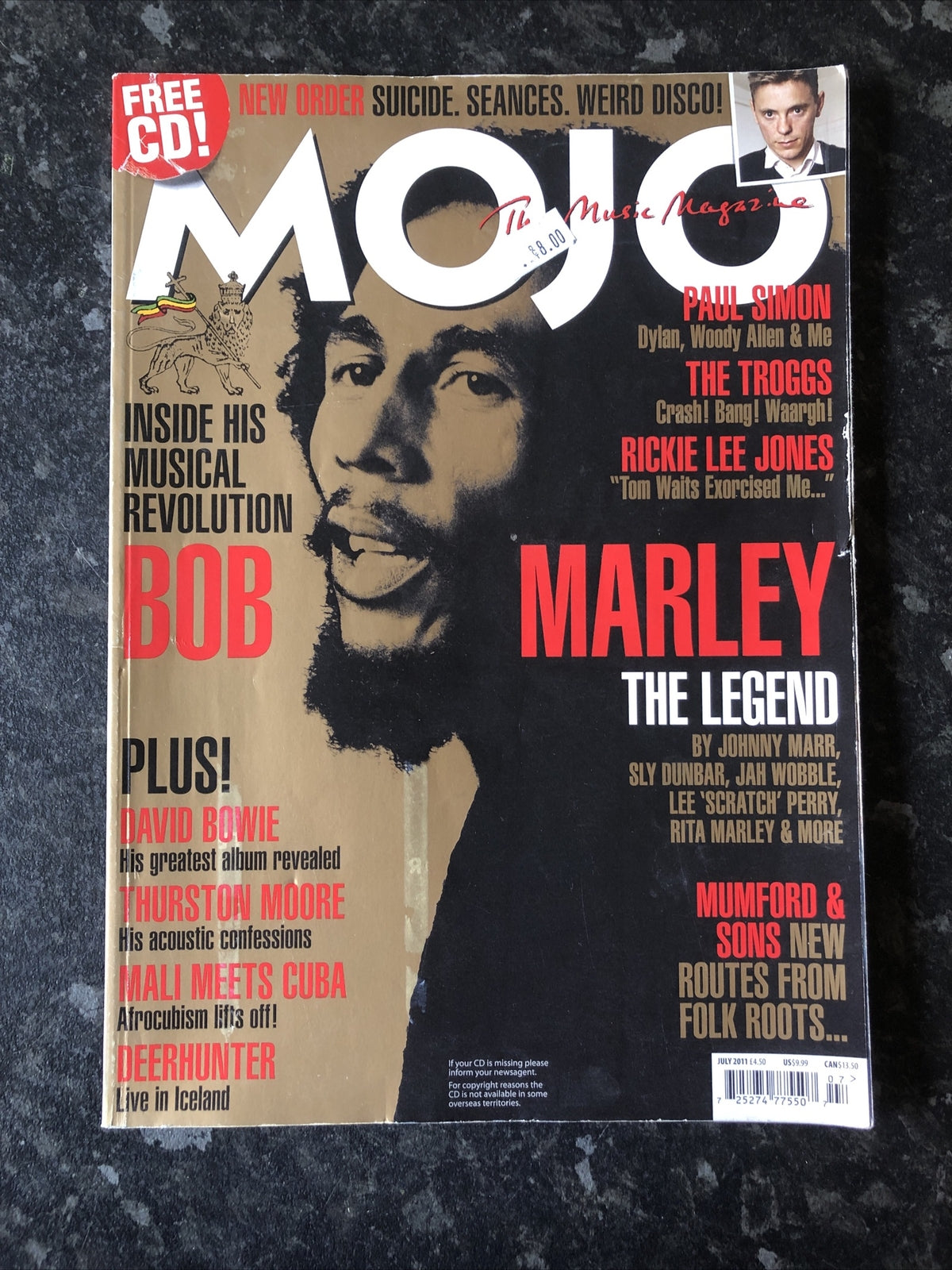 Mojo 212 July 2011 In Good Vintage Condition Magazine