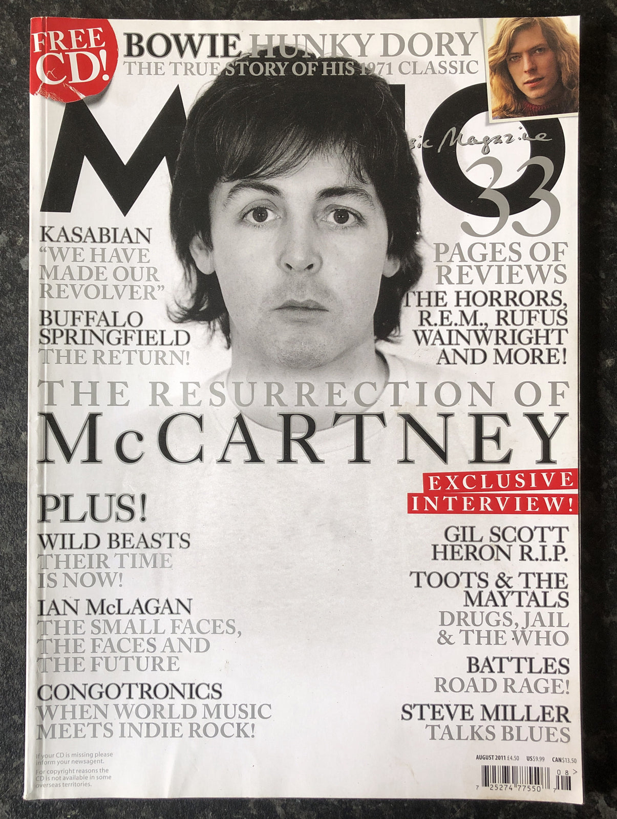 Mojo 213 August 2011 In Good Vintage Condition Magazine