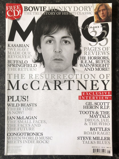 Mojo 213 August 2011 In Good Vintage Condition Magazine