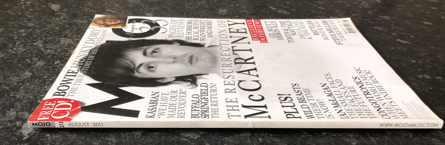 Mojo 213 August 2011 In Good Vintage Condition Magazine