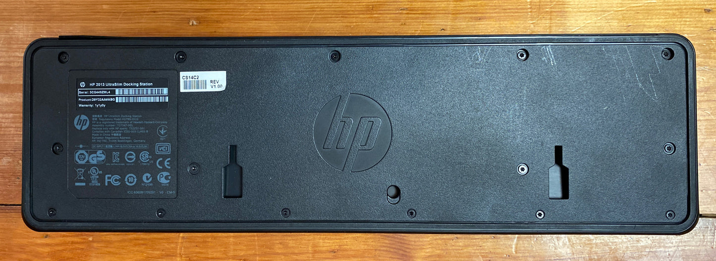 262 HP 2013 UltraSlim Docking Station HSTNN-1X10 D9Y32AA#ABG BROKEN SIDE