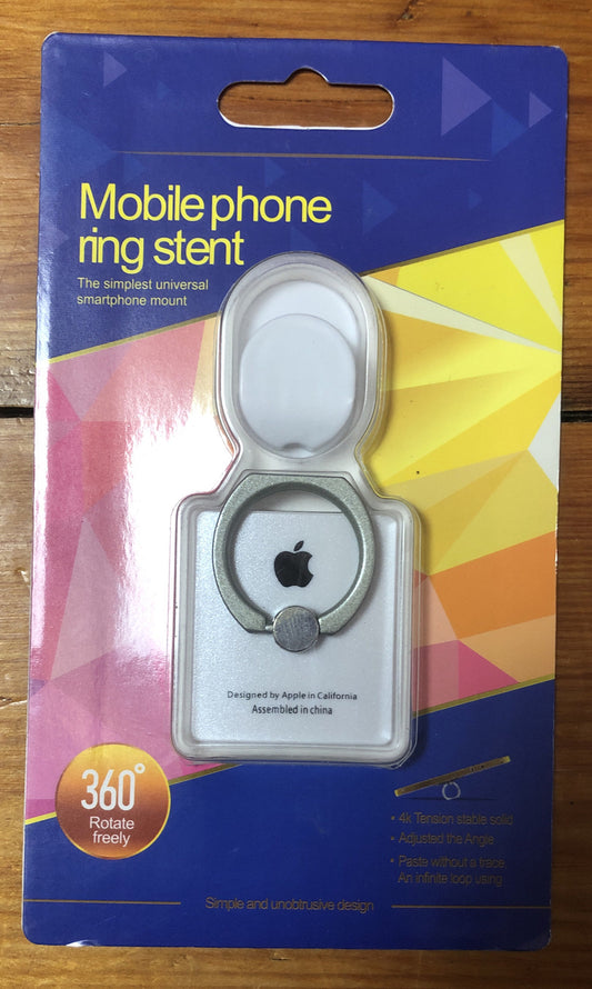 Apple Style Silver Mobile Phone Ring Stent 360 degrees rotate