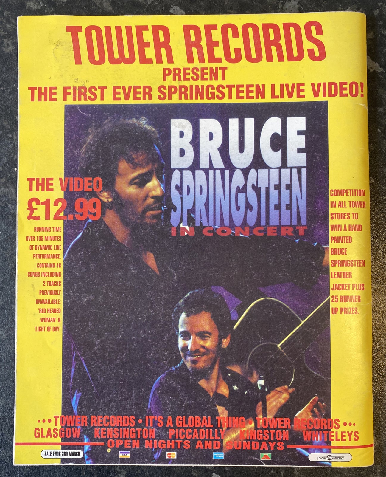 Mick Jagger, Bruce Springsteen VOX magazine MARCH 1993 Good Vintage Condition