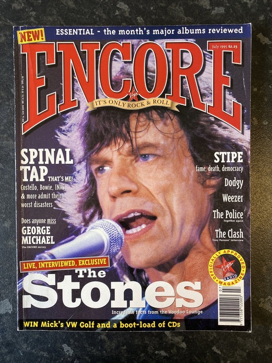 "ENCORE" MAGAZINE JULY 1995 THE ROLLING STONES MICK JAGGER WEEZER THE POLICE