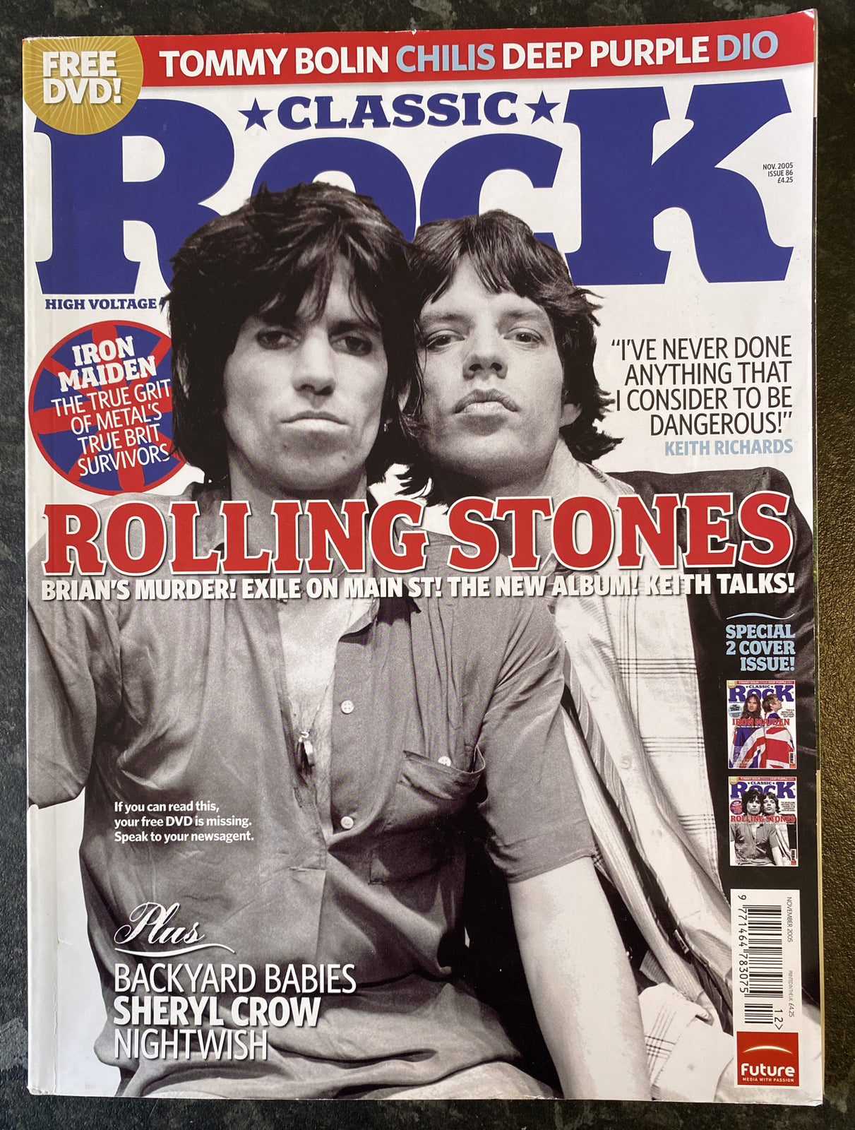 NOV 2005 CLASSIC ROCK  86 music magazine - ROLLING STONES Good Vintage Condition