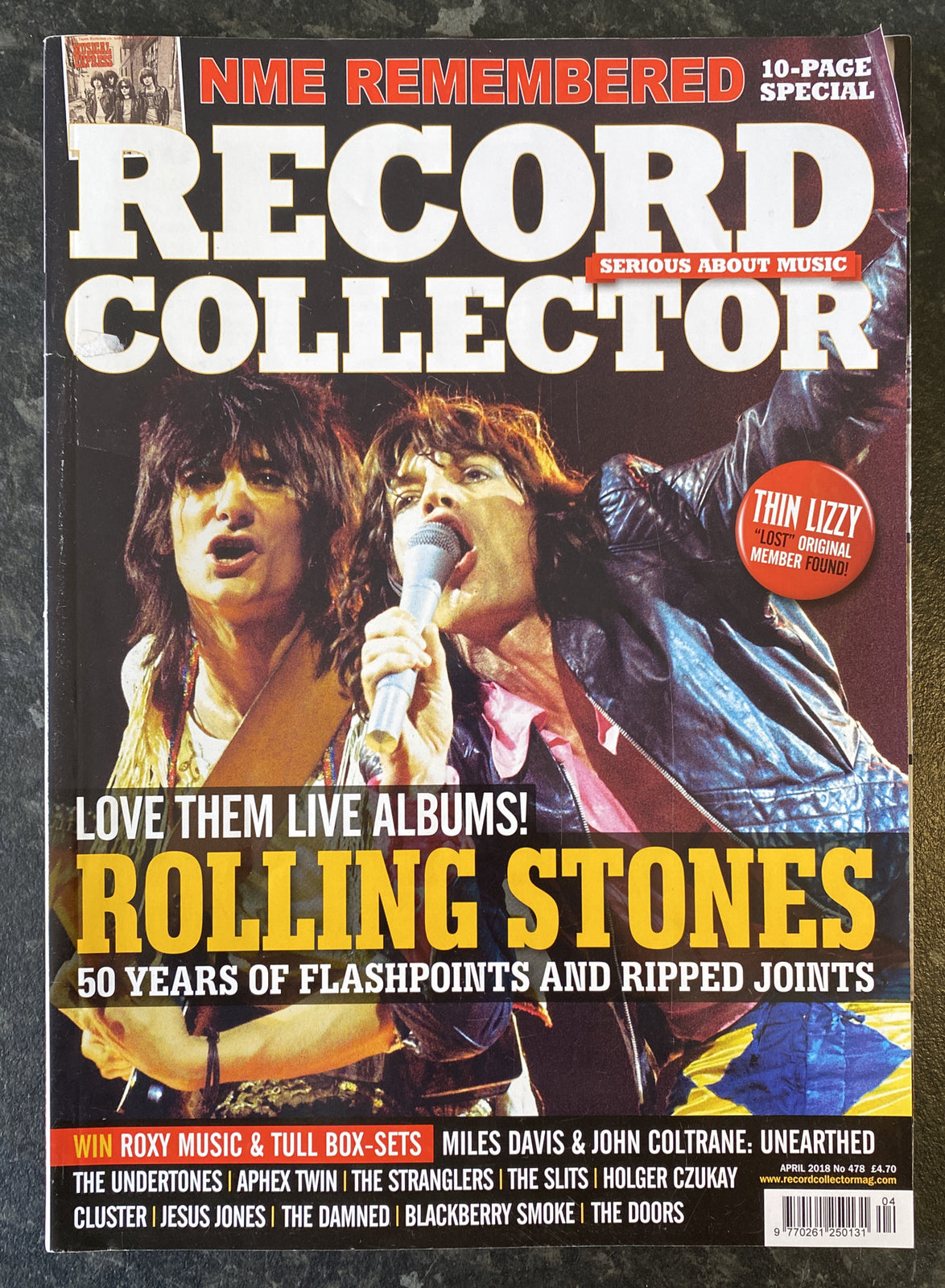 RECORD COLLECTOR 478 APR 2018 ROLLING STONES,EricBell,Jill Gibson,NME Remembered